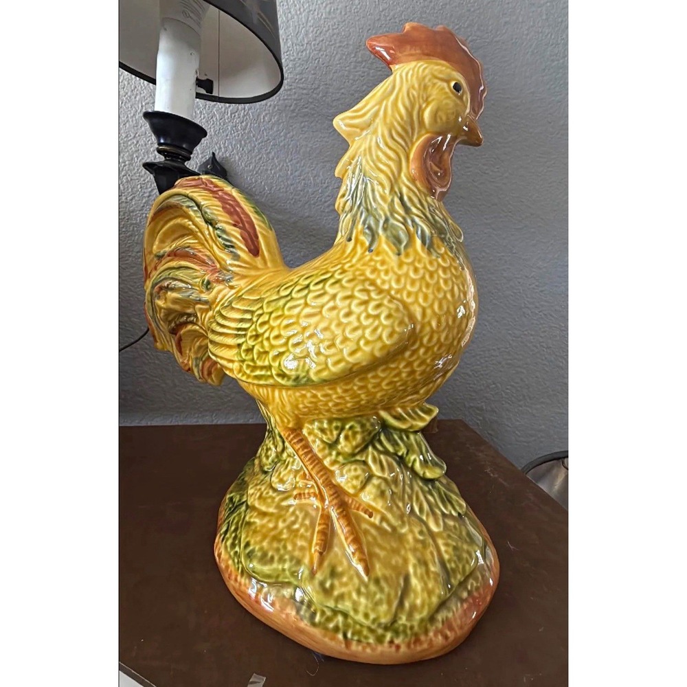 Ceramiche Virginia Handmade Ceramic Rooster Figurine Made in Italy